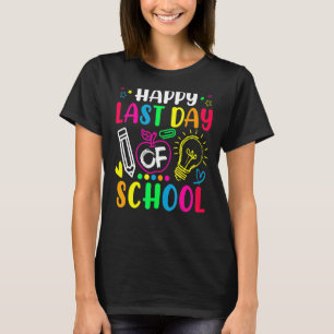 T-shirt Enseigner Vacances D'Été Joyeux Dernier Jour De L'