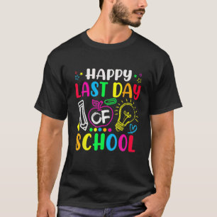 T-shirt Enseigner Vacances D'Été Joyeux Dernier Jour De L'