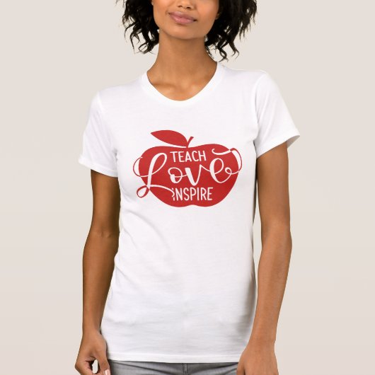 T-shirt Enseignez l'amour inspirent (Devant)