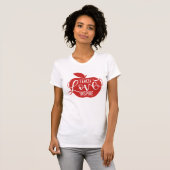 T-shirt Enseignez l'amour inspirent (Devant entier)