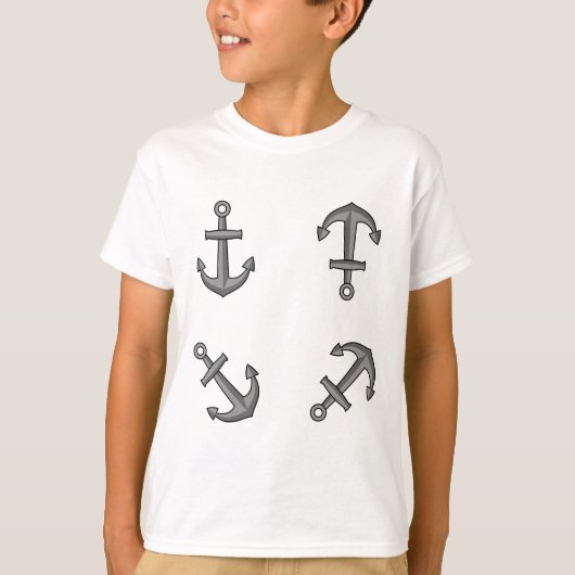 T-shirt Ensemble d'Ancres pour bateaux à cartons (Devant)