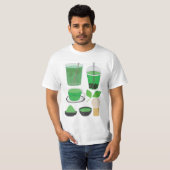 T-shirt Ensemble de boissons Matcha (Devant entier)