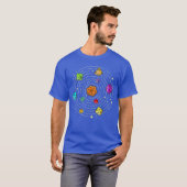 T-shirt Ensemble de dés dans l'espace RPGabletop Games D20 (Devant entier)