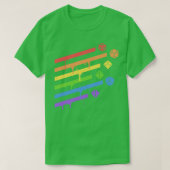 T-shirt Ensemble de dés Rainbow Polyhedral Tabletop RPG Ad (Design devant)