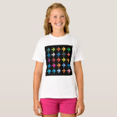 T-shirt Ensemble de flèches brillantes, pointeurs directio (Devant entier)
