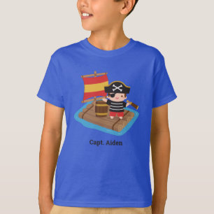 T-shirt Ensemble de garçon mignon pirate prend la mer Rade