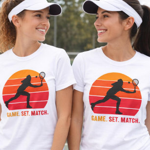 T-shirt Ensemble de jeu rétro de tennis Maillot