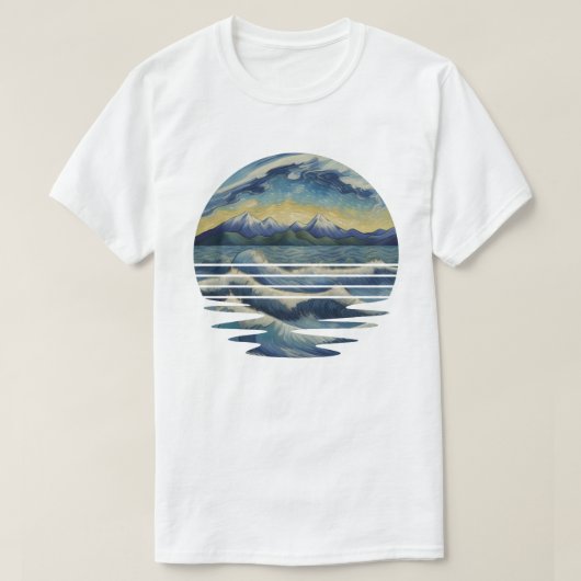 T-shirt Ensemble De Peintures De Style Van Gogh, Une Mer A (Design devant)