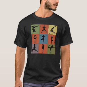 T-shirt Ensemble de pose de yoga de méditation 2