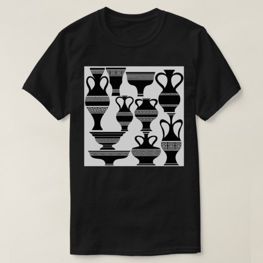 T-shirt Ensemble de silhouettes d'Amphora grecque isolées  (Design devant)