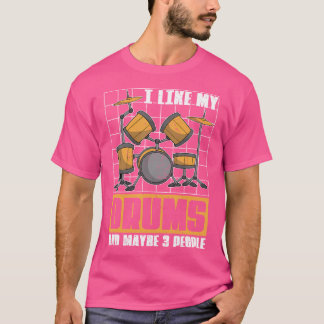 T-shirt Ensemble de tambour amusant Drummer instrument de 