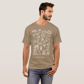 T-shirt Ensemble d'icônes Campingrail rétro (Devant entier)