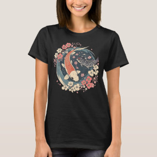 T-shirt Enso cercle Koi Fish Pond