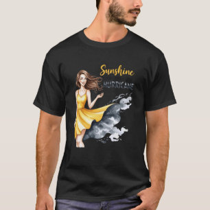 T-shirt Ensoleillement Mélangé avec un Petit Ouragan Confi