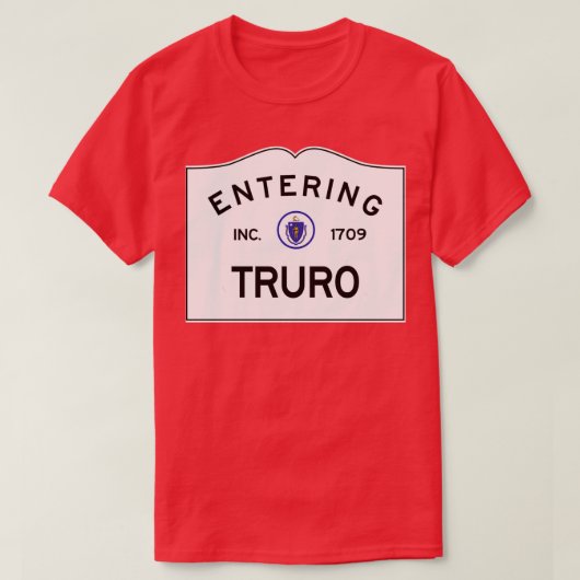 T-shirt Entering Truro Massachusetts Commonwealth of Massa (Design devant)