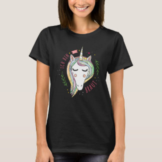 T-shirt Enterrement de vie de jeune fille avec licorne  en