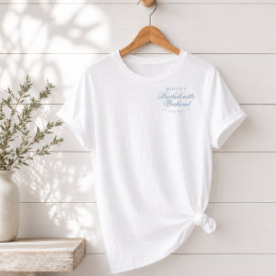 T-shirt Enterrement de vie de jeune fille Coquillage Bleu 