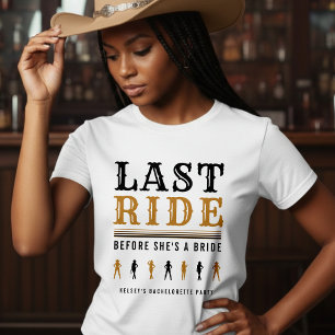 T-shirt Enterrement de vie de jeune fille Cowgirl Dernière