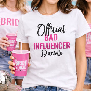 T-shirt Enterrement de vie de jeune fille d'influenceuse n