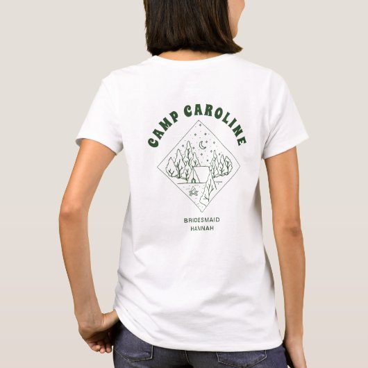T-shirt Enterrement de vie de jeune fille en camping Demoi (Dos)