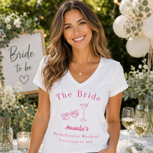 T-shirt Enterrement de vie de jeune fille en rose sur la p