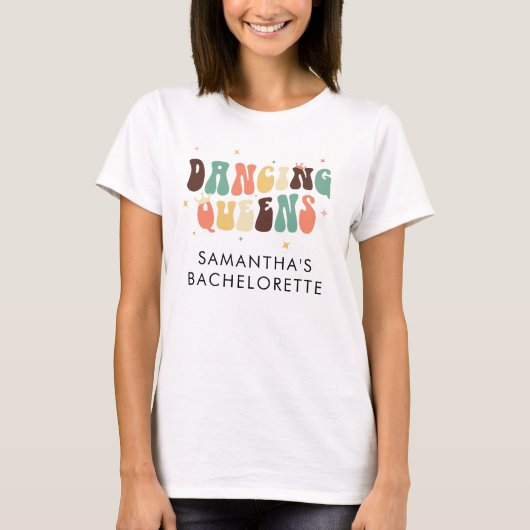 T-shirt Enterrement de vie de jeune fille Retro Dancing Qu (Devant)