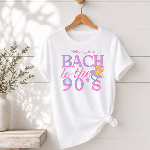 T-shirt Enterrement de vie de jeune fille rose fun 90s Rét