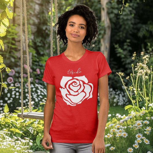 T-shirt Enterrement de vie de jeune fille Rose Rouge