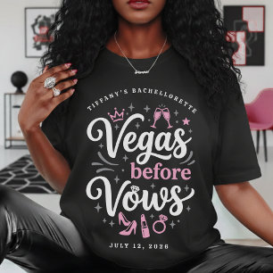 T-shirt Enterrement de Vie de Jeune Fille Vegas Before Vow