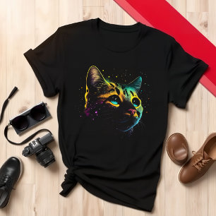 T-shirt Enthousiaste Chat Appare Amoureux des chats coloré