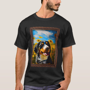 T-shirt Entlebucher Mountain Painting Sunflower Flower Mam