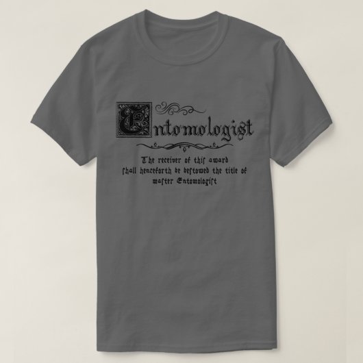 T-shirt Entomologue médiéval (Design devant)