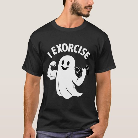 T-shirt Entraînement amusant sur fantôme - "I Exercice" Sa (Devant)