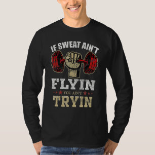 T-shirt Entraînement avec haltère vintage Gymnase Bodybui