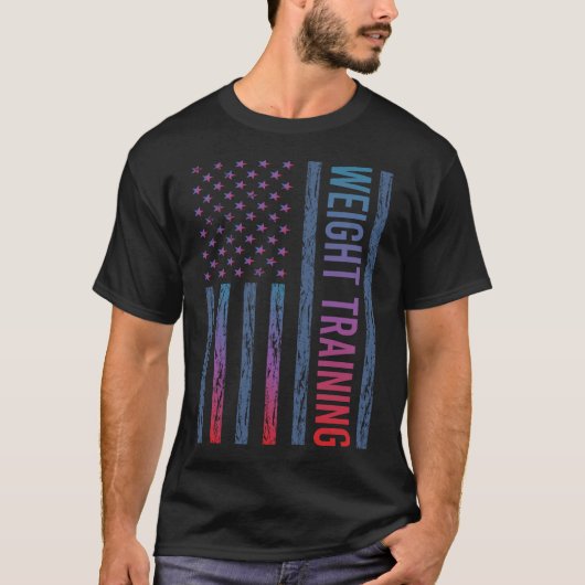 T-shirt Entraînement avec poids à gradient drapeau (Devant)