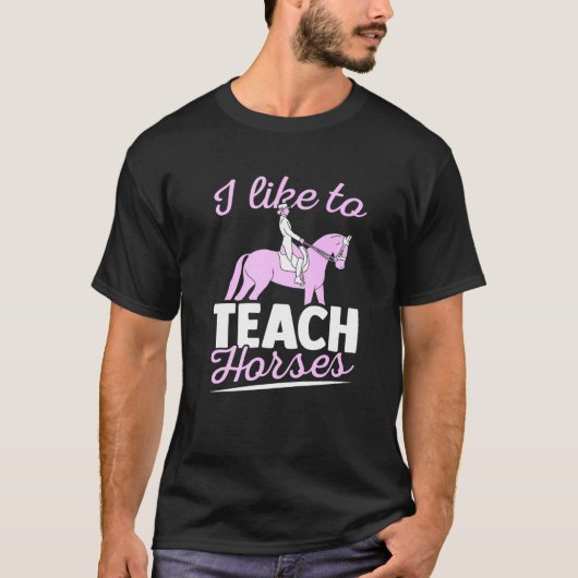 T-shirt Entraînement Cheval J'Aime Apprendre Cheval Dressa (Devant)