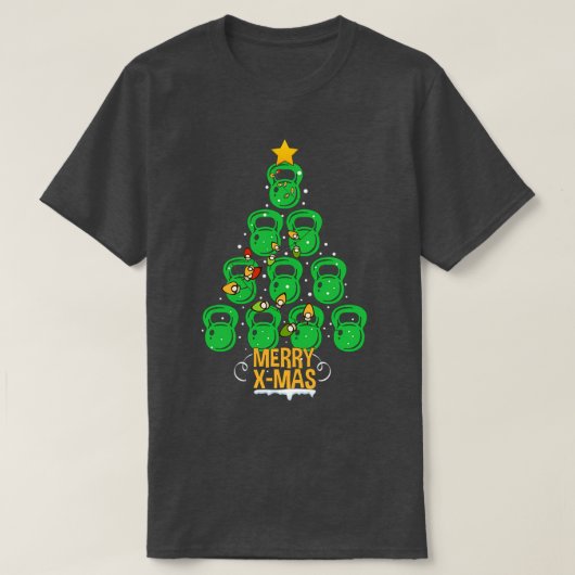 T-shirt Entraînement de Noël Funny Xmas Gym Entraînement 1 (Design devant)