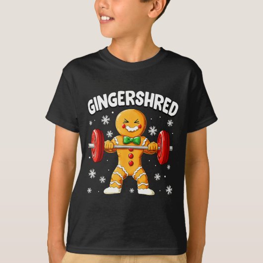 T-shirt Entraînement de Noël Gym Gingerbread Gingershred X (Devant)