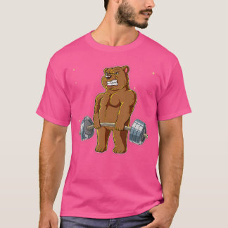 T-shirt Entraînement de poids de l'ours Gym