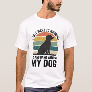 T-shirt Entraînement et détente avec mon chien Vintage ama