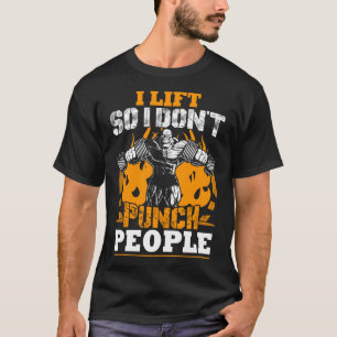 T-shirt Entraînement Humour de gym - I Lift So I Don't Pun