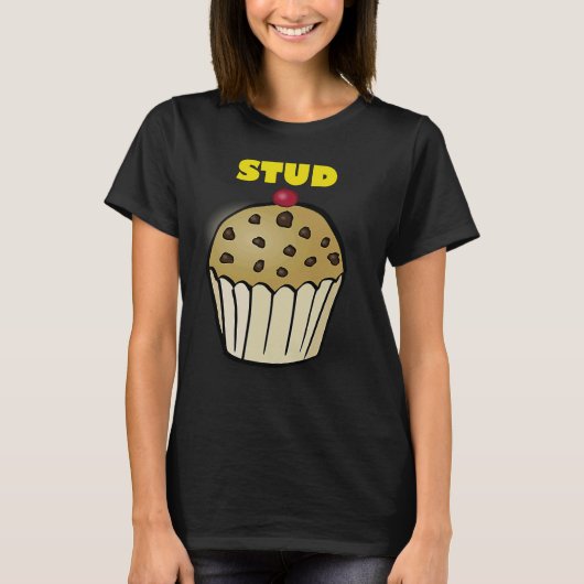 T-shirt Entraînement Muffin Stud Exercice Fitness Humour M (Devant)