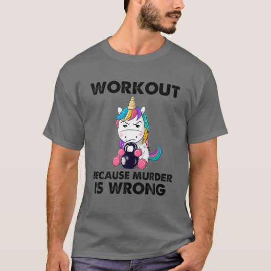 T-shirt Entraînement Parce Que Le Meurtre Est Mauvais Gym (Devant)