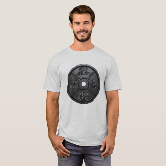 T-shirt Entraînement - Restez faim, Restez humble - Barbel (Devant entier)