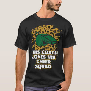T-shirt Entraîneur aime son escouade Cheer Entraîneur Humo