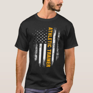 T-shirt Entraîneur Athlétique vintage Avec Drapeau América