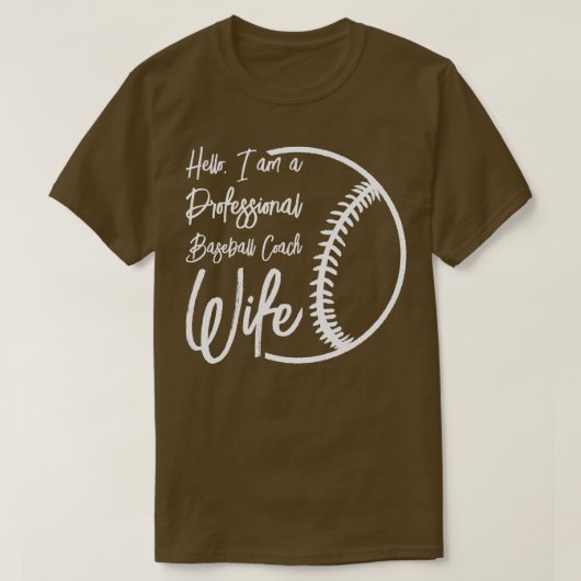 T-shirt Entraîneur de baseball Épouse professionnelle mama (Design devant)