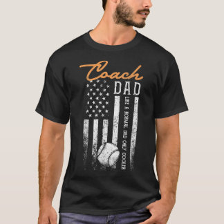 T-shirt Entraîneur De Baseball Papa Comme Un Papa Normal S