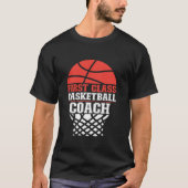 T-shirt Entraîneur de basket-ball de première classe Coac (Devant)