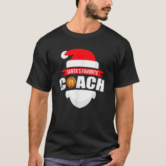 T-shirt Entraîneur de basketball favori de père Noël